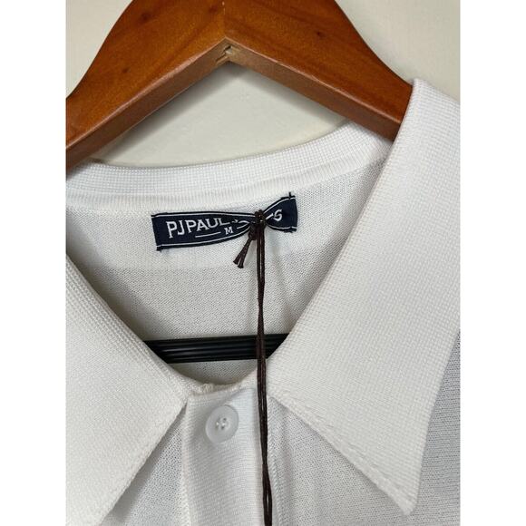 Golf Shirt PJ Paul Jones Mens Polo Shirts Vintage Striped Lightweight Knitting M - Picture 5 of 7